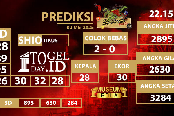 Museumbola – Prediksi Toto Macau Jumat, 02 Mei 2025 22.00 Museumbola