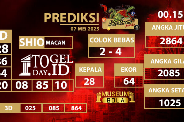 Museumbola – Prediksi Toto Macau Rabu, 07 Mei 2025 00.00 Museumbola