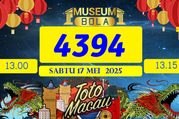 Result Totomacau Pools Sabtu 17 Mei 2025 13.00