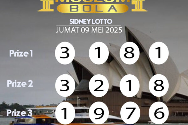 Result Sydney Pools Jumat 09 Mei 2025