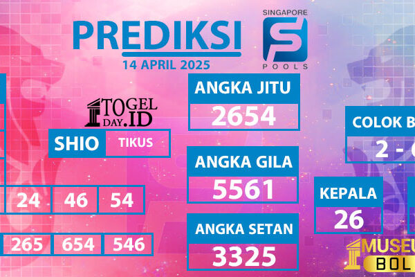 Prediksi Togel Singapore Pools Rabu 14 Mei 2025