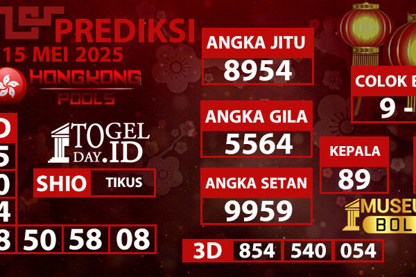 Prediksi Hongkong Pools Kamis 15 Mey 2025