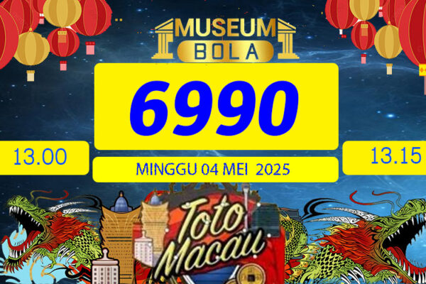 Result Totomacau Pools Minggu 04 Mei 2025 13.00