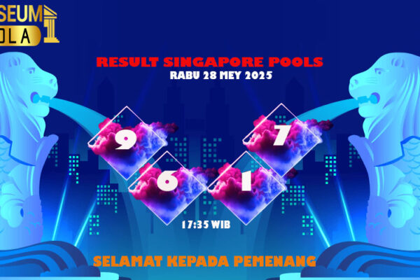 Result Singapore Pools Rabu 28 Mei 2025