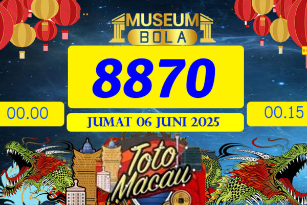 Result Totomacau Pools Jumat 06 Juni 2025 00.00