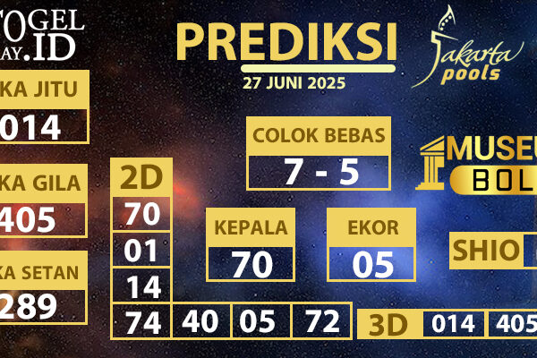 Museumbola – Prediksi Jakarta Pools, 27 Juni 2025 Museumbola