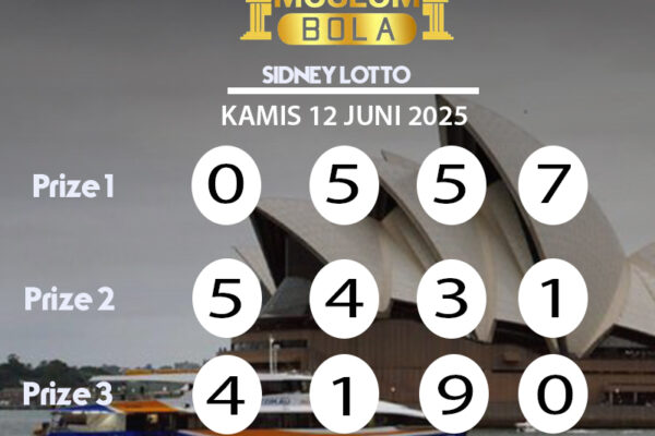 Museumbola – Result Sydney Lotto Kamis, 12 Juni 2025 Museumbola