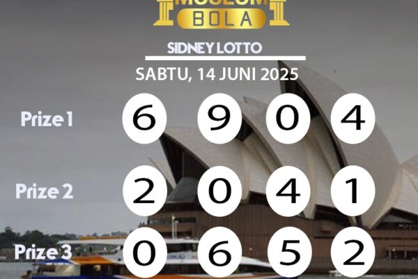 Museumbola – Result Sydney Lotto Sabtu, 14 Juni 2025 Museumbola