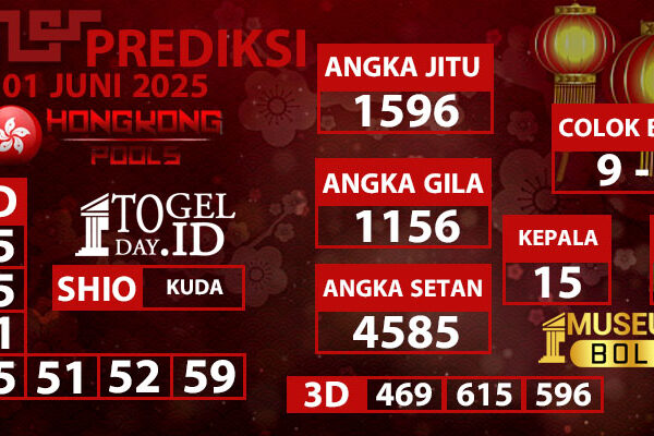 Prediksi Hongkong Pools Senin 02 Juni 2025
