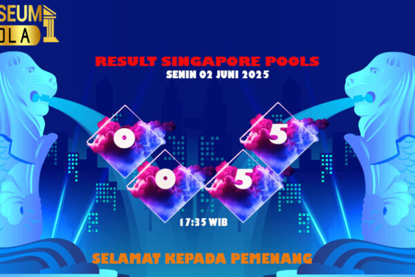 Result Singapore Pools Senin 02 Juni 2025