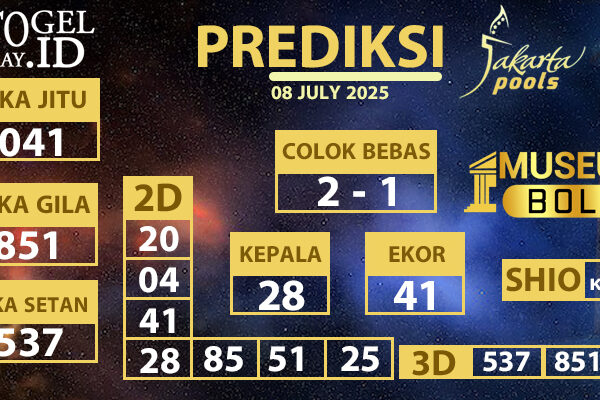 Museumbola – Prediksi Jakarta Pools, 08 July 2025 Museumbola