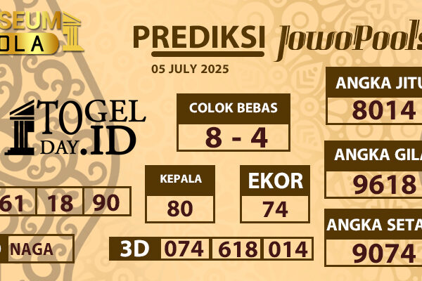 Museumbola – Prediksi Jowo Pools, 05 July 2025 Museumbola
