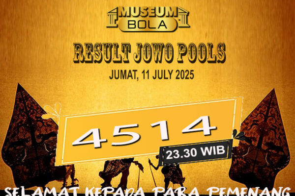 Museumbola – Result Jowo Pools, 11 July 2025 Museumbola