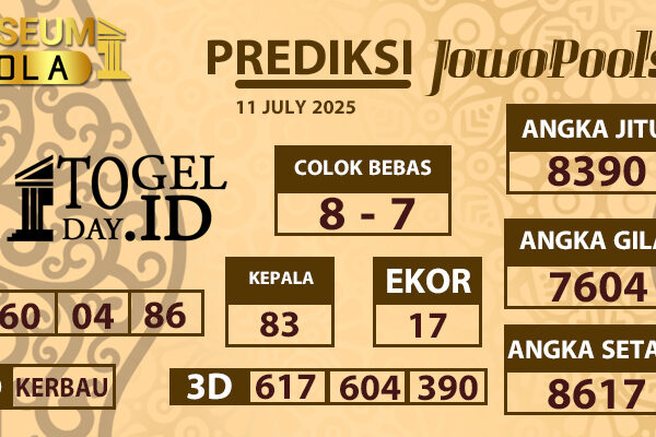 Museumbola – Prediksi Jowo Pools, 11 July 2025 Museumbola