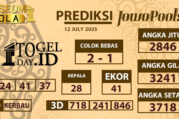 Museumbola – Prediksi Jowo Pools, 12 July 2025 Museumbola