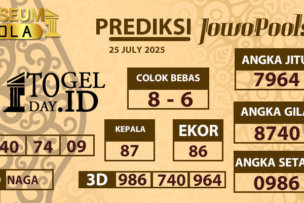 Museumbola – Prediksi Jowo Pools , 25 July 2025 Museumbola