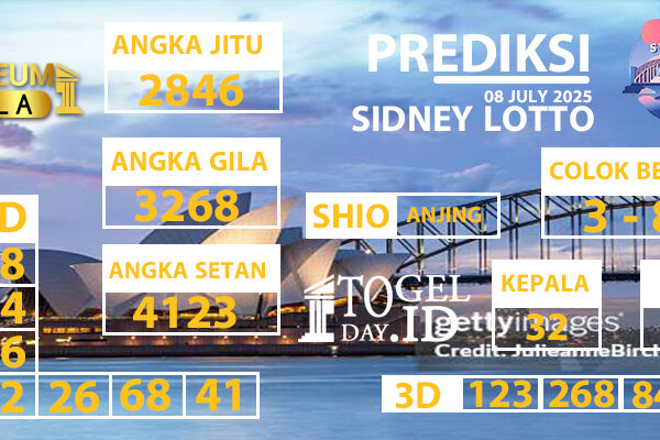 Museumbola – Prediksi Sydney Lotto, 08 July 2025 Museumbola