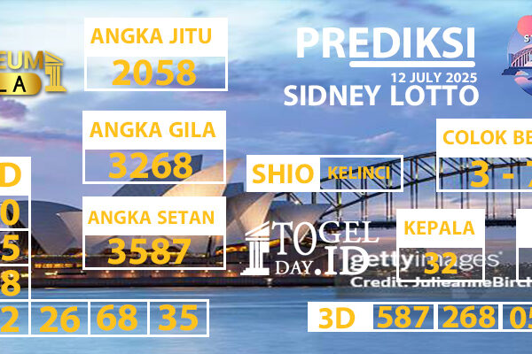 Museumbola – Prediksi Sydney Lotto, 12 July 2025 Museumbola