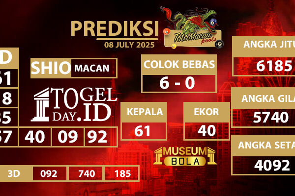 Museumbola – Prediksi Toto Macau, 08 July 2025 Museumbola