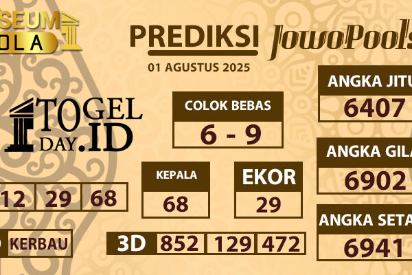 Museumbola – Prediksi Jowo Pools, 03 Agustus 2025 Museumbola