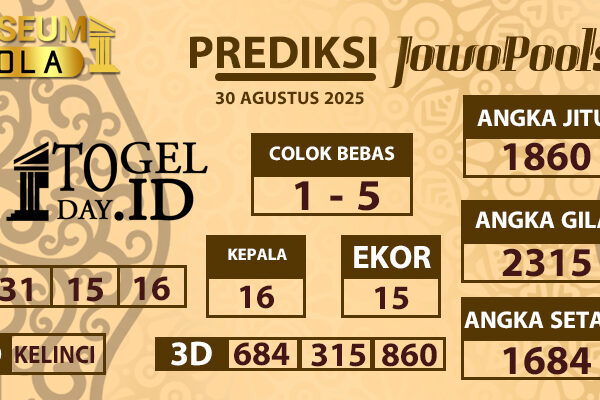 Museumbola – Prediksi Jowo Pools, 30 Agustus 2025 Museumbola