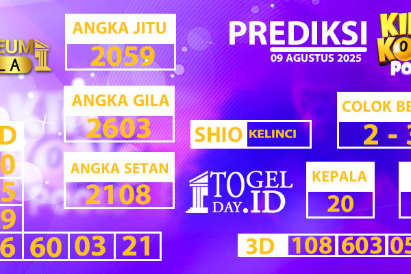 Museumbola – Prediksi Kingkong Pools, 09 Agustus 2025 Museumbola