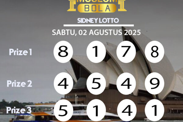 Museumbola – Result Sydney Lotto, 02 Agustus 2025 Museumbola