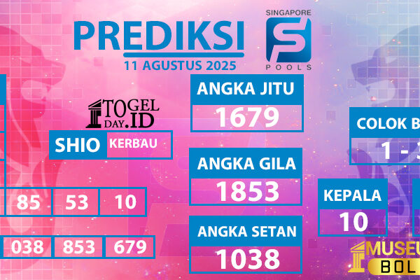 Museumbola – Prediksi Singapore, 11 Agustus 2025 Museumbola